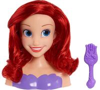Disney Just Play Princess Ariel Mini Hairdressing Head 14 cm with Hair Brush for Styling Fun, from 3 Years