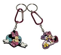 Disney Keyring Travel Luggage Accessories Keychain Key Ring Bag Pencil Case Charm Pendant Zip Accessory Dangle (Pack Of 2 Minnie & Daisy)