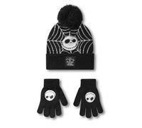 Disney Unisex Kids Black The Nightmare Before Christmas Beanie and Gloves Set (One Size)