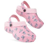 Disney Kids Boys Stitch Winter Clogs Cosy Slip On Slippers Cosy Fleece Lining