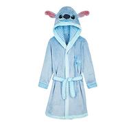 Disney Kids Dressing Gown, Lilo and Stitch Robe Girls Boys, Stitch Gifts (Blue, 7-8 Years)