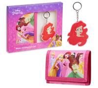 Disney Kids Girls Princess Wallet and Keyring Set Travel Accessory Gift