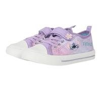 Disney Kids Girls Stitch Low Top PU Trainers Official Licensed Character Sneakers Shoes with Touch Fastening Strap and Exclusive Floral Design by A2Z 4 Kids UK Childrens Shoe Size 8-1 UK