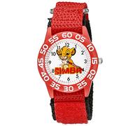 DISNEY Kids' Plastic Time Teacher Analog Quartz Nylon Strap Watch, Red, Classic