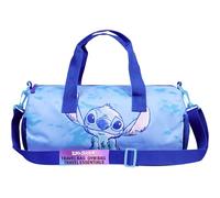 Disney Kids Sports Bag, Holdall with 2 Pockets & Adjustable Strap (Blue Stitch)