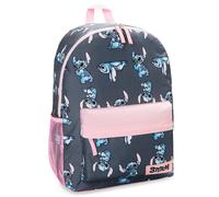 Disney Stitch Backpack for Girls Teens Rucksack School Bag for Primary Secondary Sports Travel PE Kit Daypack School Supplies Stitch Gifts for Girls (Navy/Pink)