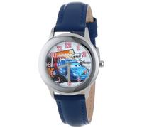 Disney Kids' W001009 Tween Cars Stainless Steel Watch with Blue Leather Band