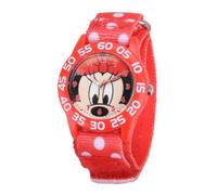 Disney Kids' W001182 Minnie Mouse plastic Time Teacher red bezel red stretch nylon strap watch