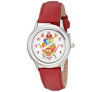 Disney Kids' W001651 The Muppets Stainless Steel Watch with Red Leather Strap