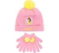 Disney Kids Winter Hat and Gloves Set Belle Pink One Size