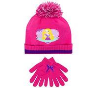 Disney Kids Winter Hat and Gloves Set Rapunzel Pink One Size