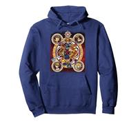 Disney Kingdom Hearts Group Circle Kingdome Pullover Hoodie, Adult Unisex, Navy Blue, Large