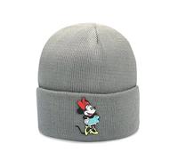Disney Knit Beanie Winter Hat for Women Minnie Mouse, Grey Beanie, Small-Large