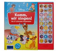 Disney - Komm, wir singen! Die 27 schönsten Kinderlieder - 27-Button-Soundbuch - Liederbuch mit Noten zum Mitsingen