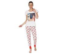 Disney Ladies Lady and the Tramp Long Pyjama Set White (18-20)
