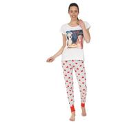 Disney Ladies Lady and the Tramp Long Pyjamas Womens PJs White (12-14)