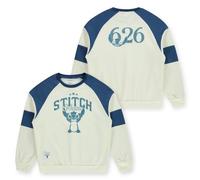 Disney Ladies Lilo and Stitch Fashion Sweatshirt Crewneck with Chenille Patch and Embroidery Sleeve Prints - Sweatshirt