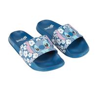 Disney Ladies Lilo and Stitch Slides - Ladies Classic Lilo and Stitch Slide Sandals Lilo and Stitch Slip On Slides Shoes (Blue, 7)