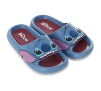 Disney Ladies Lilo and Stitch Slides - Ladies Classic Lilo and Stitch Slide Sandals Lilo and Stitch Slip On Slides Shoes, Blue Face, 7 UK