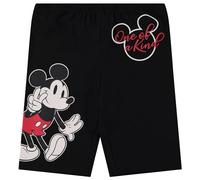 Disney Ladies Mickey Mouse Biker Shorts - Mickey & Minnie Mouse Spandex Shorts - Classic Mickey and Minnie Mouse Biker Shorts, Black, M