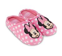 Disney Ladies Minnie Mouse Clog Slippers - Ladies Classic Minnie Mouse Slip On Clog Slippers Soft House Slippers, Pink, 9-10
