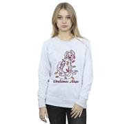 Disney Women's Lady & The Tramp Christmas Hugs Sweatshirt in Grey | Size: XL Disney Grey XL