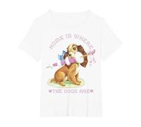 Disney Lady And The Tramp Lady Home Is Where The Dogs Are T-Shirt, Women's Plus, White, 1X