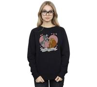 Disney Women's Lady & The Tramp Love Sweatshirt in Black | Size: 2XL Disney Black 2XL