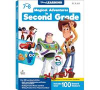 Disney Learning Magical Adventures in 2nd Grade Workbooks All Subjects, Math, Reading Comprehension, Writing, Addition, Subtraction, Multiplication, Phonics, Second Grade Workbooks Ages 7-8