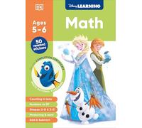 Disney Learning Math (Ages 5-6): Kindergarten Counting, Measuring, Add & Subtract Workbook for Kids, Curriculum-Based