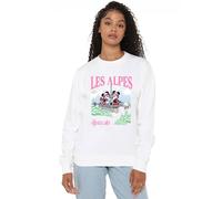 Disney Women's Les Alps Crew Sweatshirt in White | Size: XL Disney White XL