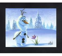 Disney Licensed Framed 3D Lenticular Poster | Ready to Hang - 14.5" x 18.5" (600011 - Frozen Olaf - Snowman in Spring)