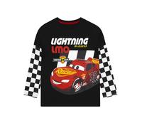 Disney Lightning McQueen Tshirt, Long Sleeve Boys T-Shirts, Cars Boys Clothing, Black 6-7 Years