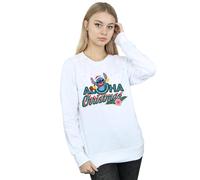 Lilo And Stitch Aloha Christmas Sweatshirt Disney White XL