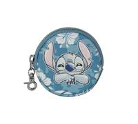 Disney Lilo and Stitch Aloha-Cookie Coin Purse, Blue, 8.7 x 8.7 cm
