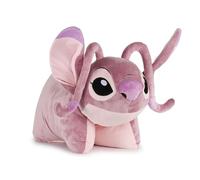 Disney Lilo and Stitch Angel 2-in-1 Plush Pillow Pal - Ultra Soft Multipurpose Cushion with Strap Closure, Huggable Plushie for Kids’ Bedroom, Trip, and Sleepovers