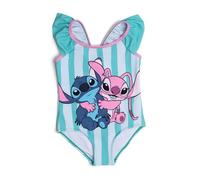 Disney Lilo and Stitch Angel Girls Kids Swimsuit Swimming Costume Swimwear Frilly One Piece 7-8 Years Aqua