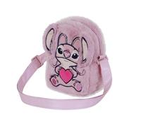 Disney Lilo and Stitch Angel Heart-Action Plush Crossbody Bag, Pink