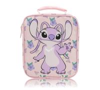 Disney Lilo and Stitch Angel Insulated Lunch Bag for Girls | Angel Lunch Box with All-Over Tropical Print | Reusable Disney Lunch Kit for Kids and Toddlers | Ages 3+