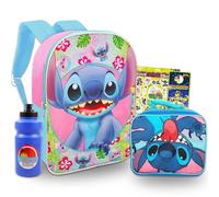 Disney Lilo and Stitch Backpack and Lunch Bag Bundle - 4 Pc Bundle with 16" Stitch School Bag, Stitch Lunch Box, and More, Stitch, Disney stitch backpack
