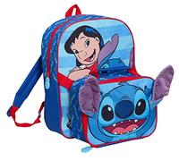 Disney Lilo And Stitch Backpack and Lunch Bag Set For Kids Stitch School Bag 2 Piece Matching Insulated Lunch Set