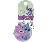 Disney Compact Mirror and Hairbrush Keychain Lilo and Stitch Blue and Pink