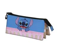 Disney Lilo and Stitch Cake-Triple Pencil Case, Blue, 23 x 11 cm