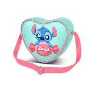 Disney Lilo and Stitch Candy-Casual Heart Shoulder Bag, Blue, 21 x 15.5 cm