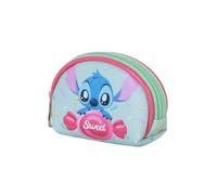 Disney Lilo and Stitch Candy-Casual Oval Coin Purse, Blue, 12 x 9 cm