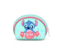 Disney Lilo and Stitch Candy-Casual Oval Coin Purse, Blue, 12 x 9 cm
