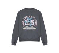 Lilo And Stitch Chaos Coordinator Adult Crew Sweatshirt, Charcoal Disney Charcoal XL