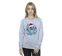 Disney Lilo And Stitch Christmas Lights Sketch Sweatshirt In Grey Grey XL