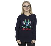 Disney Lilo And Stitch Christmas Tree Shades Sweatshirt In Navy Navy M