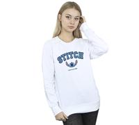 Disney Women's Lilo & Stitch Collegial Sweatshirt in White | Size: Large Disney White L